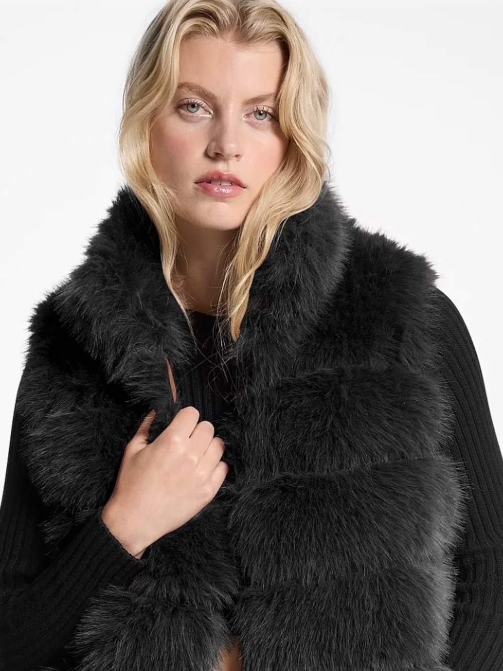 Beautiful NEW black faux fur Michael Kors Vest.  Sized XXS, fits like a reg S.